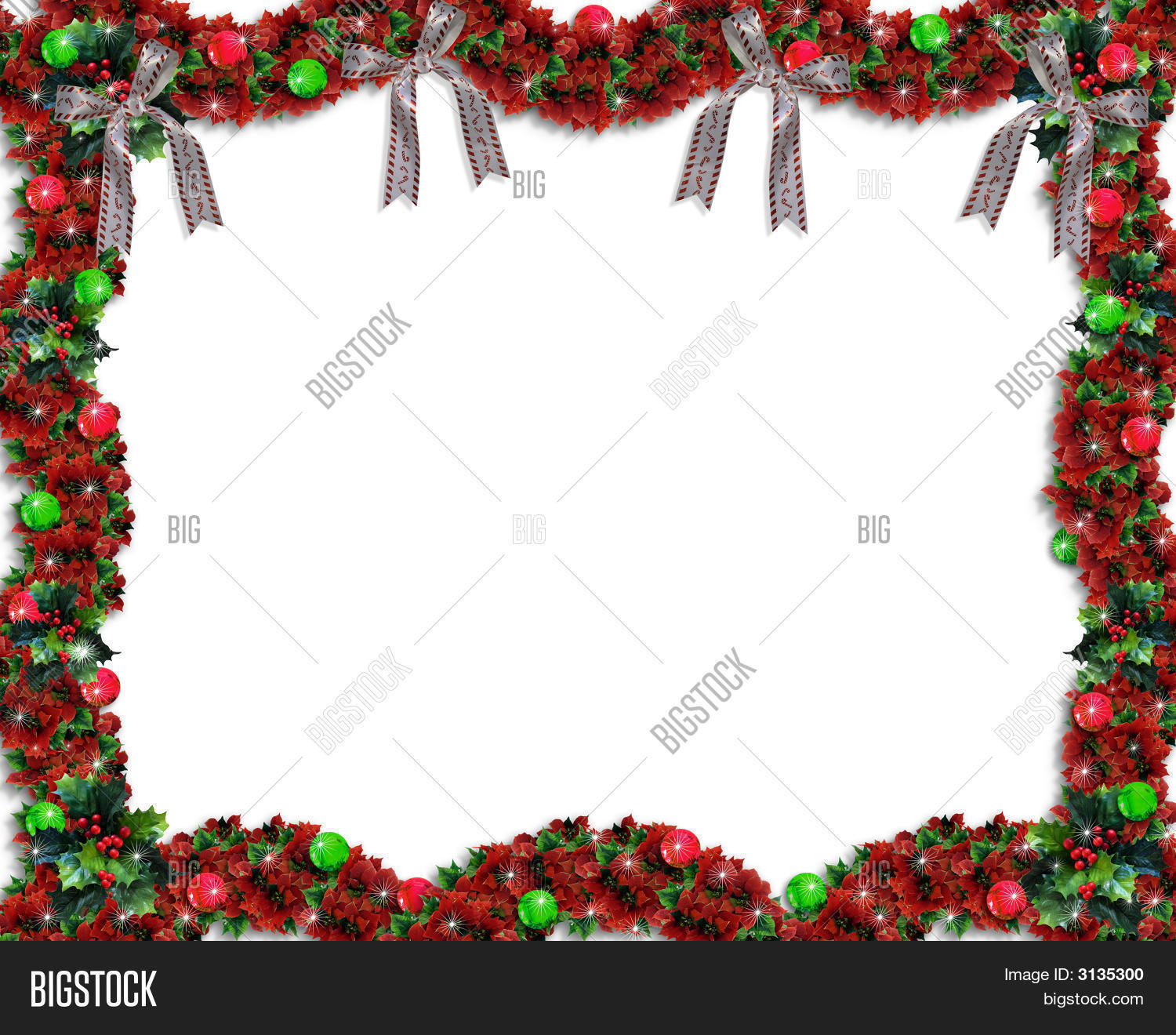 Christmas Garland Border Image And Photo Bigstock