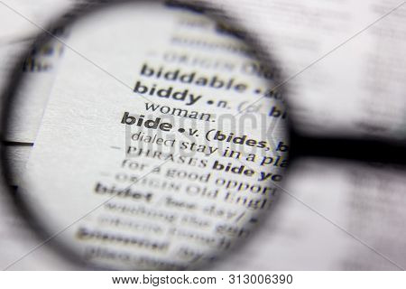Word Or Phrase Bide In A Dictionary