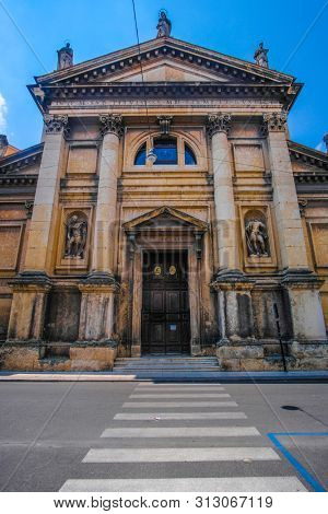 Verona, Italy - July, 11, 2019: church in a center of Verona, Italy