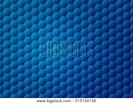 Abstract Gradient Blue Hexagon Pattern Design. Illustration Vector Eps10