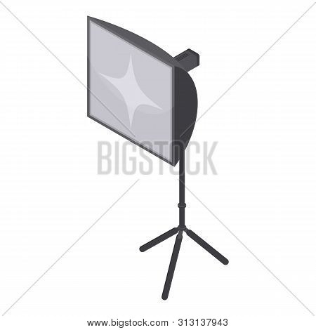 Studio Soft Box Light Icon. Isometric Of Studio Soft Box Light Icon For Web Design Isolated On White