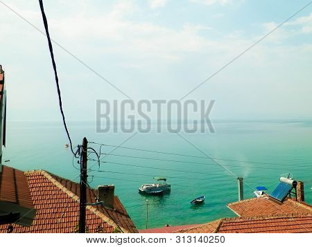 Water Of Lake Ochrid, Trpejca, Macedonia.