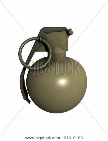 3D renderoidut eristetty M67 kranaatti