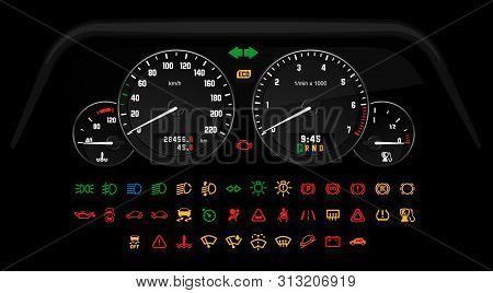 Car Control Interface Vector & Photo (Free Trial) | Bigstock