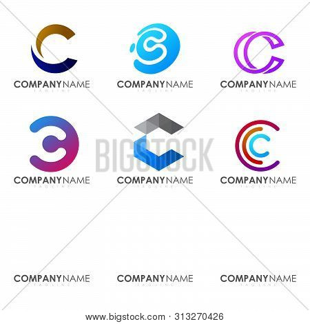 Set Of Modern Alphabet Logo Design Letter D.