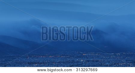 View Of Parnitha Mountain And City Of Athens, Greece.