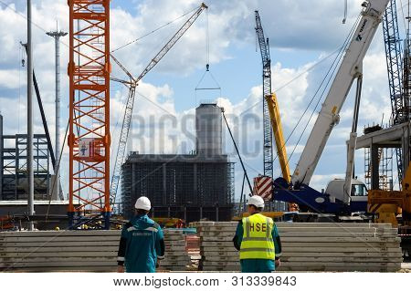 Tobolsk, Russia - June 14, 2018: Construction Of A Petrochemical And Oil Refinery Near The City Of T
