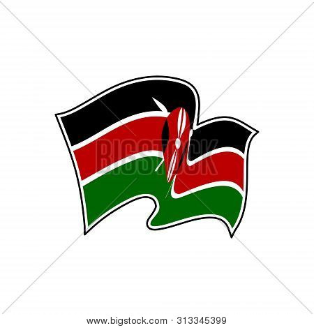 Flag Of Kenya .kenya Vector Flag. National Symbol Of Kenya