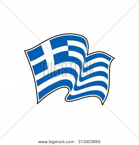 Vector Flag Of Greece. Greece Vector Flag. Athens