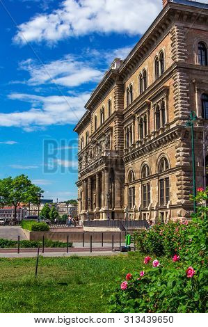 Budapest/hungary- May 8, 2018: Part View Of Corvinus University Of Budapest - Beautiful Historic Bui