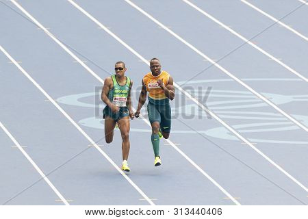 Rio, Brazil - September 10, 2016: Costa De Oliveira Ricardo (bra) During Men 100m - T11 Round 1 Heat