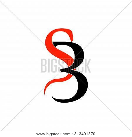 Letter Sb Linked Ribbon Shape Logo Vector