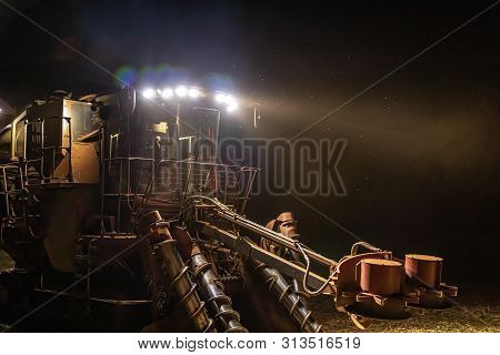 Sugar Cane Hasvest Plantation Night