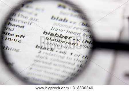 Word Or Phrase Blabber In A Dictionary