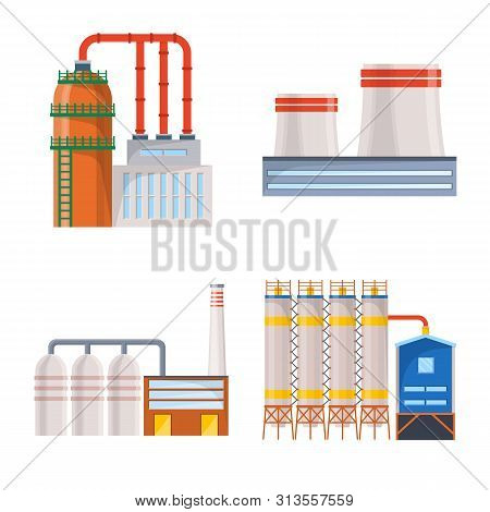 Vector Design Of Industry And Building Icon. Set Of Industry And Construction Stock Vector Illustrat