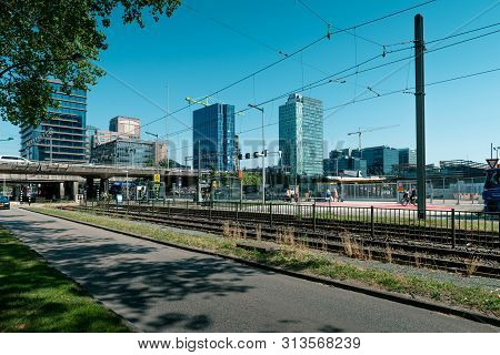 Amsterdam, Parnassusweg, The Netherlands, 05/29/2019, Sky Scrapers, Modern Office Buildings In Amste