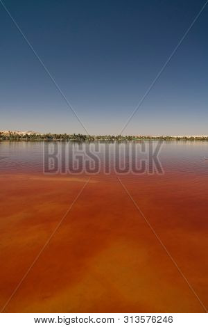 Panoramic View To Katam Aka Baramar Lake Group Of Ounianga Kebir Lakes , Ennedi, Chad