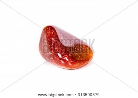 Macro Mineral Stone Jasper On White Background