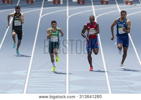 Rio, Brazil - September 10, 2016: Gonzalez Isidoria Raciel (cub) During Men 100m - T47 Round 1 Heat 
