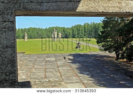 Salaspils, Latvia - 15 June 2019: Salaspils Memorial Ensemble -- A Memorial Complex In Memory Of The
