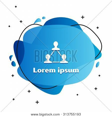 White Project Team Base Icon Isolated On White Background. Business Analysis And Planning, Consultin
