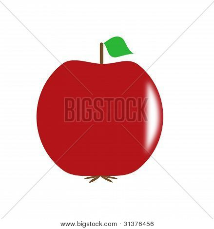 einfache roter Apfel