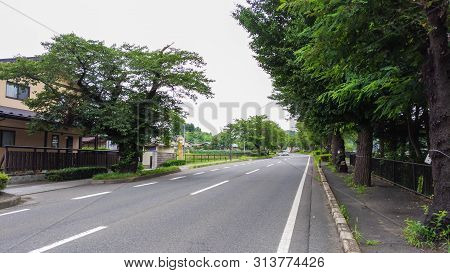 Iwate, Japan. Aug 04, 2017 : Town View Of Hiraizumi, Iwate, Japan