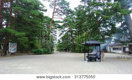Iwate, Japan. Aug 04, 2017 : Motsuji Temple In Hiraizumi, Iwate, Japan. It Is Part Of Unesco World H
