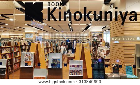 Singapore, 27 Jul, 2019: Customers Visit Kinokuniya Book Store In Singapore. Kinokuniya Is Renowned 