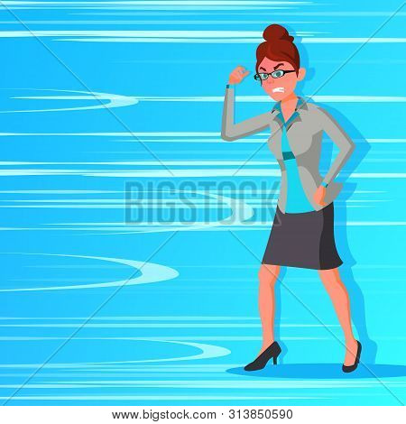 Businessman Go Against Wind Blowing . Against Obstacles. Opposite Direction. Opponent, Strategy Conc