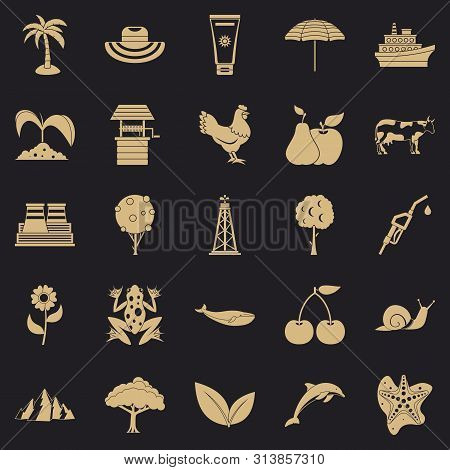Caloric Icons Set. Simple Set Of 25 Caloric Icons For Web For Any Design