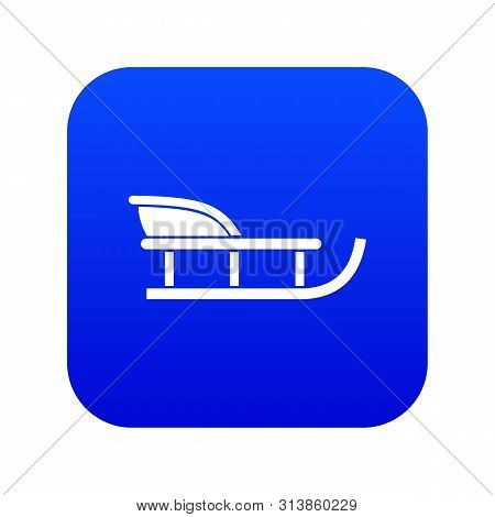 Sled Icon Digital Blue For Any Design Isolated On White Illustration