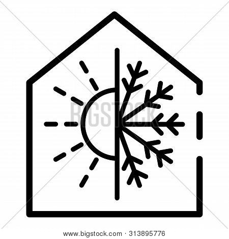 Climate Control Smart Home Icon. Outline Climate Control Smart Home Icon For Web Design Isolated On 