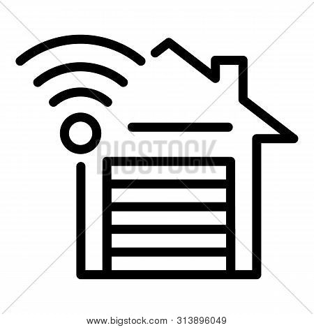Garage Doors Control Icon. Outline Garage Doors Control Icon For Web Design Isolated On White Backgr