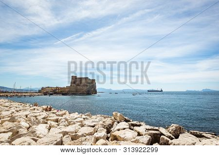 Seen From The West, The Castel Dell Ovo , Egg Castle, Naples, Italy