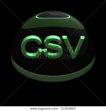 Icona di formato 3D del file stile - CSV