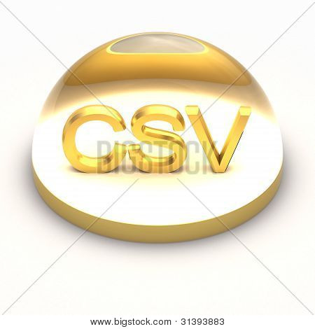 Icona di formato 3D del file stile - CSV