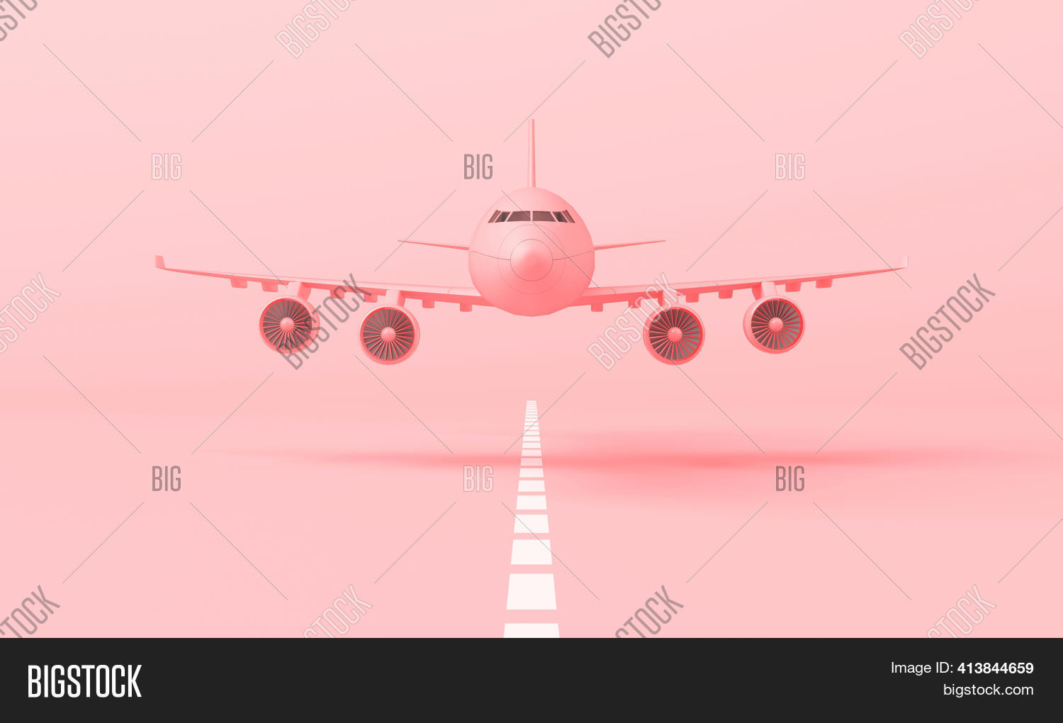 3d Pink Plane Taking Image & Photo (Free Trial) Bigstock