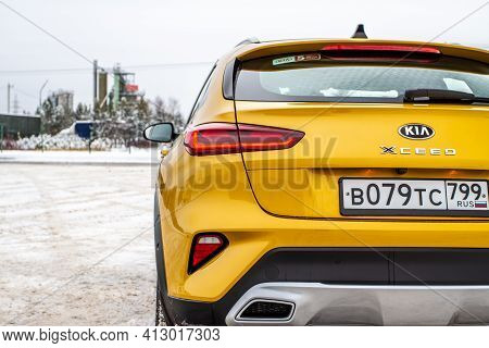 Moscow, Russia - January 10, 2021 Kia Xceed. Awd Hatchback Suv. New Kia Xceed Crossover Model Year 2