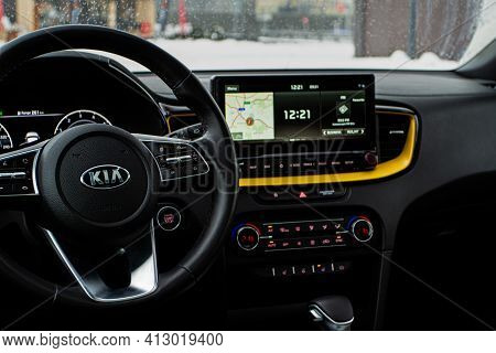 Moscow, Russia - January 10, 2021 Kia Xceed. Awd Hatchback Suv. New Kia Xceed Crossover Model Year 2