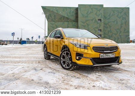 Moscow, Russia - January 10, 2021 Kia Xceed. Awd Hatchback Suv. New Kia Xceed Crossover Model Year 2