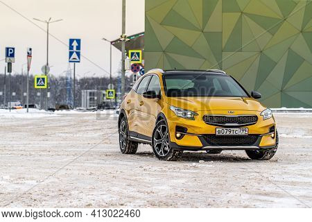 Moscow, Russia - January 10, 2021 Kia Xceed. Awd Hatchback Suv. New Kia Xceed Crossover Model Year 2