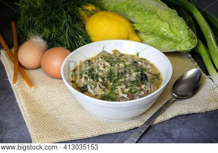 The Easter Composition. National Greek Soup 
