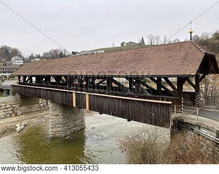 Wooden Village Bridge Werthenstein (die Hölzerne Dorfbrücke), Werthenstein - Switzerland (schweiz)