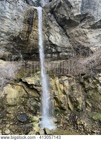 Waterfall Stäubligbachfall (waterfall Staubligbachfall Or Staeubligbachfall Wasserfall) On The Creek