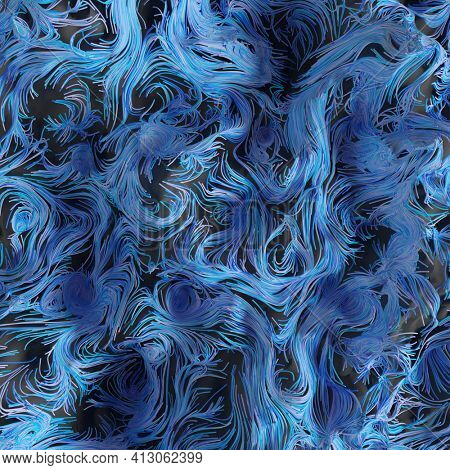 3d render of Swirl spline line abstract background. desktop wallpaper.