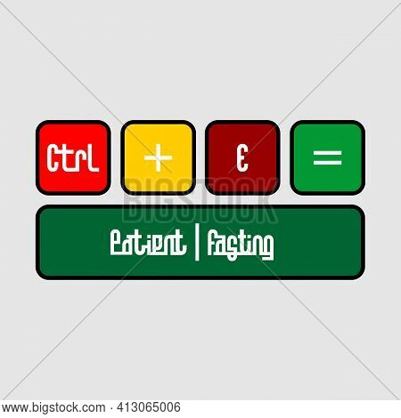 Simple Design Vector Of Sing Of Fasting Text