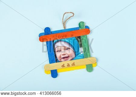 Diy And Kid's Creativity. Step By Step Instruction: How To Make Photo Frame Of Ice Cream Sticks. Ste