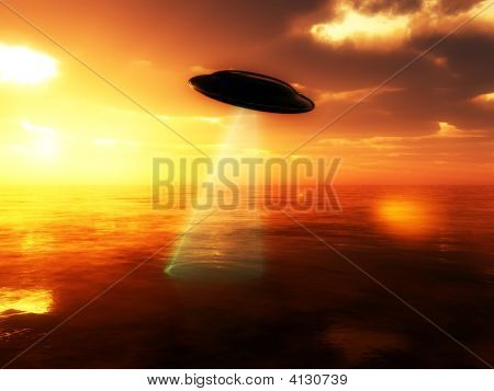 UFO Over vand