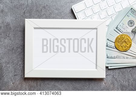 Crypto Art Concept. Blockchain Called Nfts. Digital Collectibles For Cryptocurrencies. Non-fungible